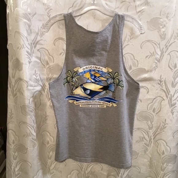 Fruit of the Loom Gray Hawaiian Tank Top - Picture 3 of 4